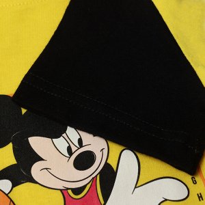 Футболка детская Mickey Микки Мауc, рост 98-104, жёлтый