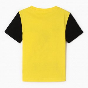 Футболка детская Mickey Микки Мауc, рост 98-104, жёлтый