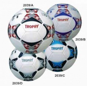 20020/2039/С Мяч футбольный TROPHY,size5,PU,2-х сл,320гр.