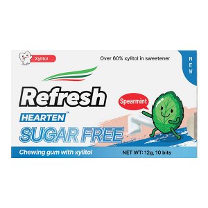 Жевательная резинка с ксилитом без сахара со вкусом мяты Refresh, 12 г
