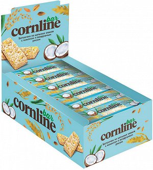 Батончик «Cornline» из цельных злаков с кокосом и воздушным рисом, 30 г (упаковка 18 шт)