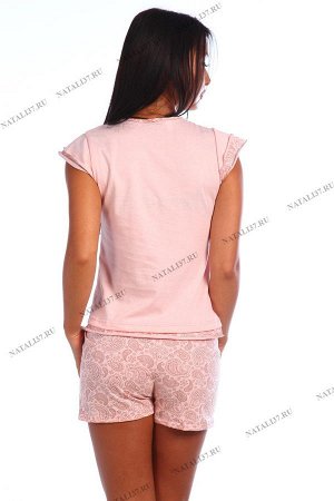 Пижама 777 Ткань: кулирка. Цвет: бежевый, розовый, в ассортименте