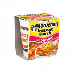 Лапша б\п Маручан Инстант Ланч со вкусом креветки, 64 гр