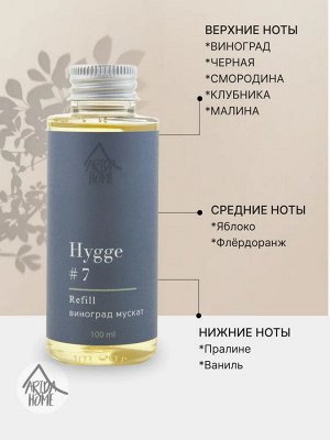 Наполнитель для ароматического диффузора Hygge #7 "Виноград мускат" 100 мл