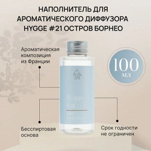Наполнитель для ароматического диффузора Hygge #21 "Остров Борнео" 100 мл