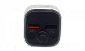 Модулятор с подсветкой и быстрой зарядкой МР3-FM, USB 2.0, microSD