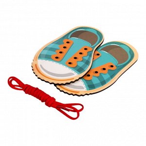 Деревянная шнуровка для детей «Ботинки» Baby Toys
