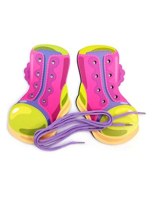 Деревянная шнуровка для детей «Сапожки» Baby Toys