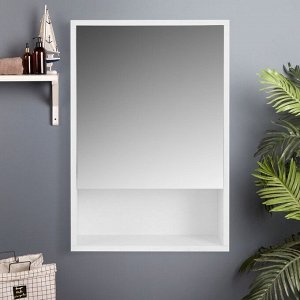 Клик Мебель Зеркало-шкаф для ванной комнаты &quot;Эко-45&quot; с нишей, белый, 45 х 66,2 х 12 см