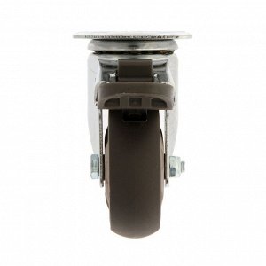 Колесо мебельное CAPPIO d=62,с стопором, поворотное, мягкий ход, покрытие TPR