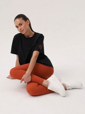MY Футболка женская с вышивкой на рукаве &quot;ДАЙ СЕБЕ ВРЕМЯ 💛&quot; классическая regular fit. Позитивная аффирмация
