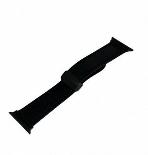 Ремешок Watch Series 38mm/40mm Silicone mix leather strap, черный #1