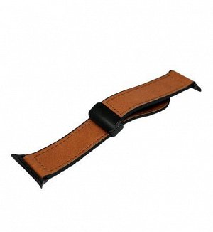 Ремешок Watch Series 38mm/40mm Silicone mix leather strap, оранжевый #5