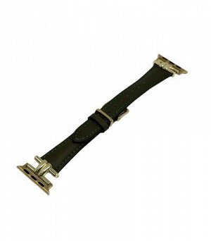Ремешок Watch Series 38mm/40mm New leather band кожаный, зеленый