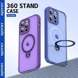 Чехол iPhone 15 Pro Max NY Stand MagSafe (синий)