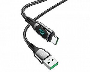 Кабель Hoco S51 Type-C - USB 5A черный, 1м
