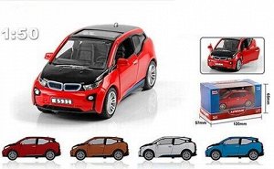 6531WC Модель машины"BMW 13"металл.инерц.1:50 в коробке