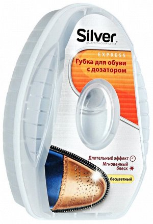 Губка SILVER Premium Блеск с доз.силик. Антистатик натур. 6мл