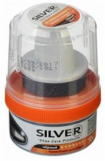 Крем-блеск для обуви SILVER черн. 50мл (банка/губка)