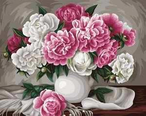 Рисование по номерам Русская живопись 40*50 Пионы