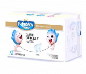 NK04 (белые) Palmbaby подгузники-трусики XL (12+кг), 40 шт