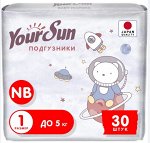 YourSun Ultra Absorption подгузники   NB (до 5 кг), 30 шт