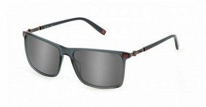 Солнцезащитные очки премиум качества мужские Фила / FILA SFI447 4ALX grey smoke mirror silver