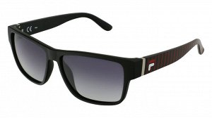 Солнцезащитные очки премиум качества мужские Фила / FILA SFI006 U28Z matt black smoke mirror gold