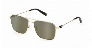 Солнцезащитные очки премиум качества мужские Фила / FILA SFI456 0300 gold smoke mirror gold