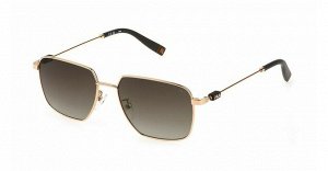 Солнцезащитные очки премиум качества, унисекс FILA SFI457 300Y gold, brown gradient