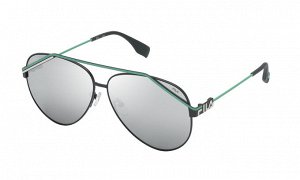 Солнцезащитные очки премиум качества мужские Фила / FILA SFI018 H53X total semi matt grey smoke mirror silver