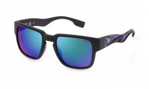 Солнцезащитные очки премиум качества мужские Фила / FILA SFI463 U28Z black smoke multilayer green