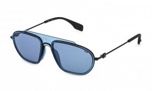 Солнцезащитные очки премиум качества мужские Фила / FILA SFI083 0530 total shiny black blue