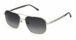 Солнцезащитные очки премиум качества мужские Фила / FILA SFI300V 579P total shiny palladium smoke gradient