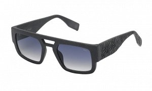 Солнцезащитные очки премиум качества мужские Фила / FILA SFI085 0968 matt dark grey smoke gradient