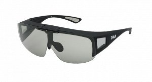 Солнцезащитные очки премиум качества мужские Фила / FILA SFI126 U28F matt black smoke