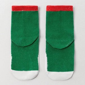 Носки детские «Мороз красный нос», цвет зелёный