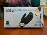Уцененный товар. Перчатки винило-нитриловые 100 шт (50 пар) | черный