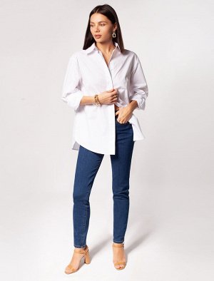 Джинсы slim-fit из эластичного денима темно-синий