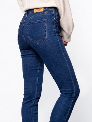 Джинсы slim-fit из эластичного денима темно-синий