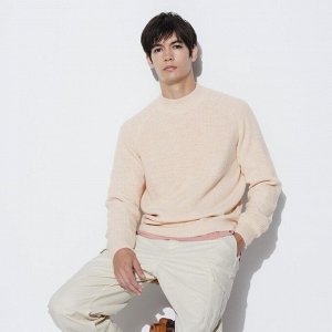 UNIQLO - стильный свитер с воротником-стойкой - 31 BEIGE