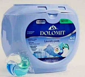 Капсулы для стирки DOLOMIT антибактериальные Горная Свежесть защита цвета 12г*50шт.