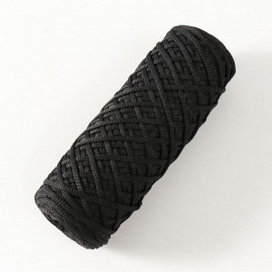 Шнур для вязания 100% полиэфир, ширина 3 мм 100м (чёрный)