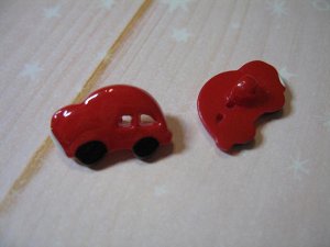 Пуговица детская Красная машина