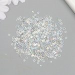 Пайетки пластик &quot;Серебряные искорки&quot; набор 12 гр,