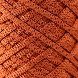Шнур для вязания 100% полиэфир, ширина 3 мм 100м (терракот)