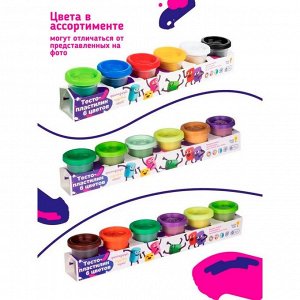 Набор для детского творчества «Тесто-пластилин», 6 цветов по 50 г