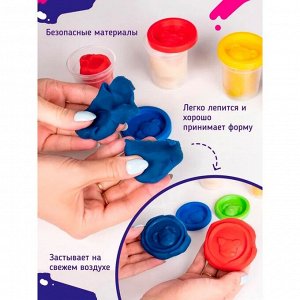 Набор для детского творчества «Тесто-пластилин», 6 цветов по 50 г