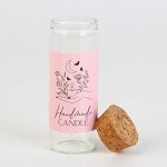 Колба для свечи с наклейкой &quot;Hand made&quot; 8,5 х 3 см