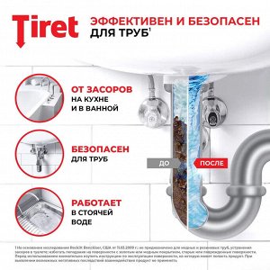 ТИРЕТ ТУРБО средство для чистки труб 500, Tiret